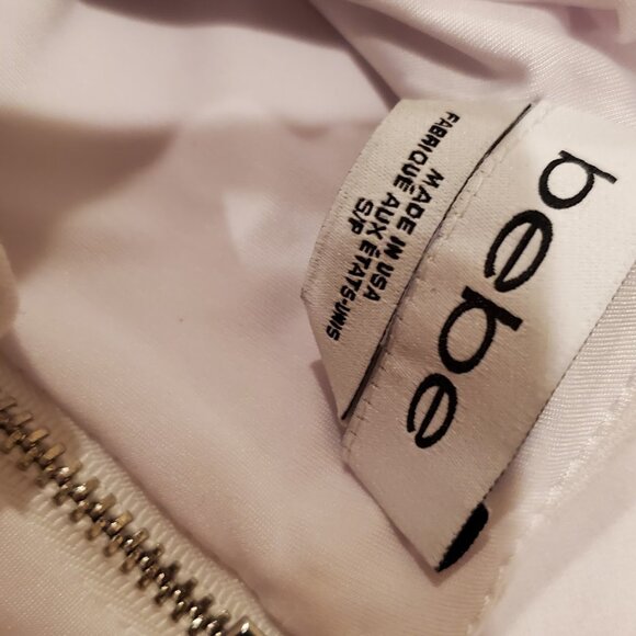 Bebe Ivory Bandage V Dress sz small - Picture 3 of 3